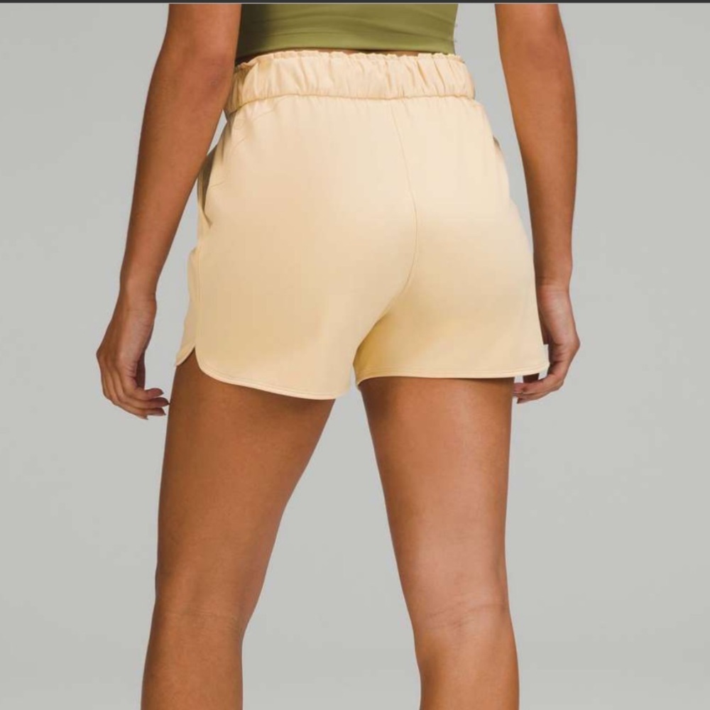 High-Rise Elastic Waist Buttercream Women’s Shorts - Picture 2 of 7